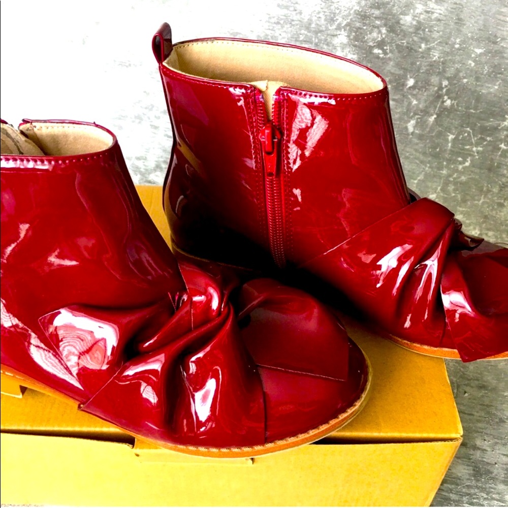 KIDS 💫 ZARA - Patent ankle boots with twist♥️🎀